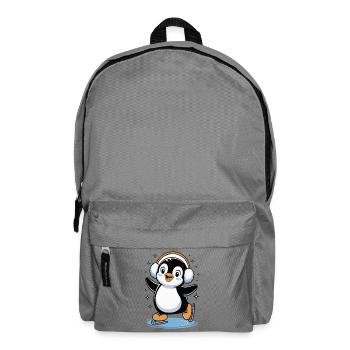 Flair des Pingouins en patinage hivernal - Sac à dos - gris éléphant - Devant