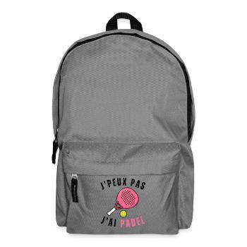 I can't I have padel gift woman - Backpack - elephant grey - Front