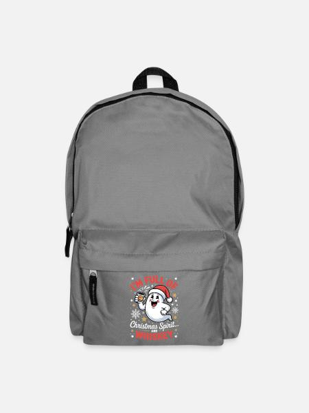 Whiskey-Weihnachtsgeist-Weihnachtsmann - Rucksack - Mittelgrau