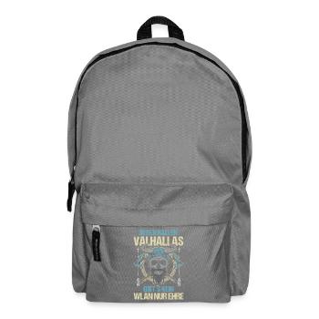 Mittelalter Schildwall Mittelaltermarkt Wikinger - Rucksack - Mittelgrau - Vorne