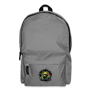 Farbklecks Frosch Neon Stil - Rucksack - Mittelgrau - Vorne