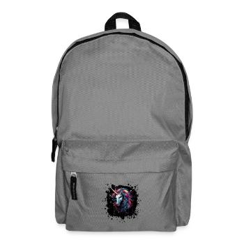 Art de licorne en éclaboussures de couleur - Sac à dos - gris éléphant - Devant