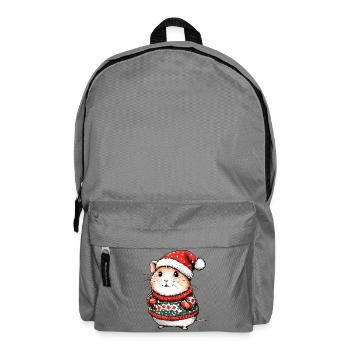 Hamster Weihnachten Xmas - Rucksack - Mittelgrau - Vorne