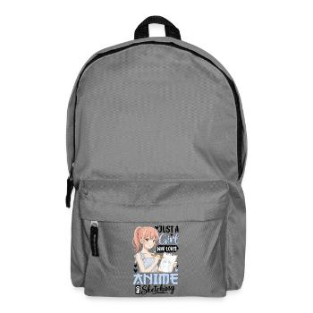 Just A Girl Who Loves Anime And Sketching - Backpack - elephant grey - Front
