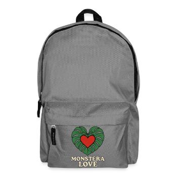 Monstera Love - Backpack - elephant grey - Front