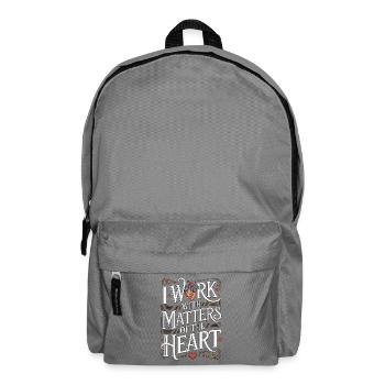 Cardiac Tech I Work With Matters Of Sonography - Rucksack - Mittelgrau - Vorne