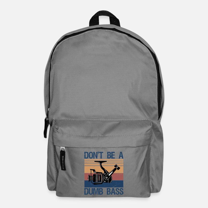 Fishing Don't Be Dumb Bass Fish Dad Funny - Backpack - elephant grey