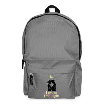 Liebe in einer Nacht Romantik-Silhouette - Rucksack - Mittelgrau - Vorne