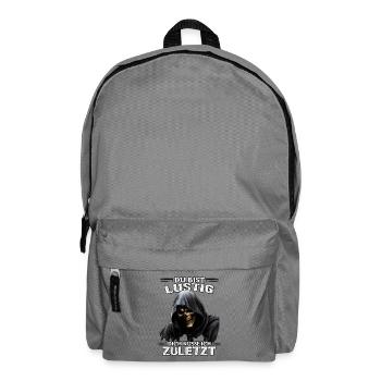 Faucheuse | Tu es drôle. Je t’embrasserai en dernier. - Sac à dos - gris éléphant - Devant