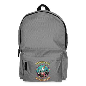 I Survived 2025 New Year's Eve 2026 Skeleton Party - Backpack - elephant grey - Front