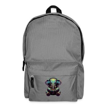 Elephant Games Animal Video Games Funny Elephant - Backpack - elephant grey - Front