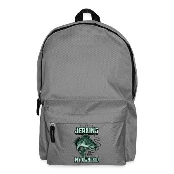 Always Jerking My Rod Funny Fishing - Backpack - elephant grey - Front