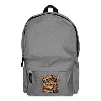 Burger Pop Art Explosion - Backpack - elephant grey - Front