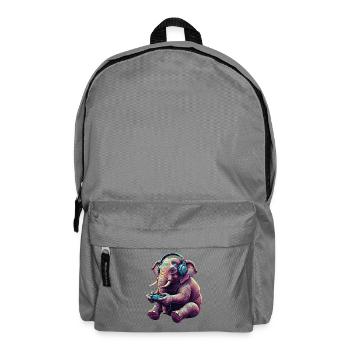 Elephant Games Animal Video Games Funny Elephant - Backpack - elephant grey - Front