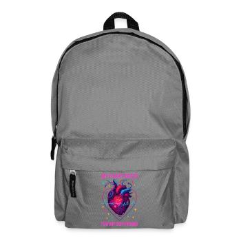 Ami qui dit le cœur, Anatomie de l’amour néon - Sac à dos - gris éléphant - Devant