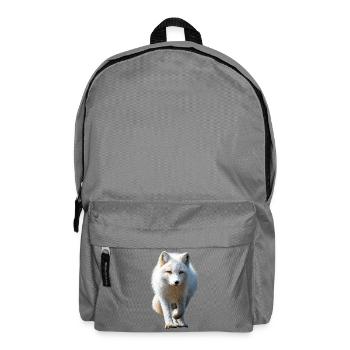 Polarfuchs Schneefuchs Eisfuchs Süßer Weißer Fuchs - Rucksack - Mittelgrau - Vorne