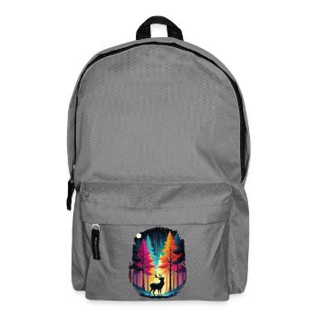 Rainbow forest and luminous deer - Backpack - elephant grey - Front