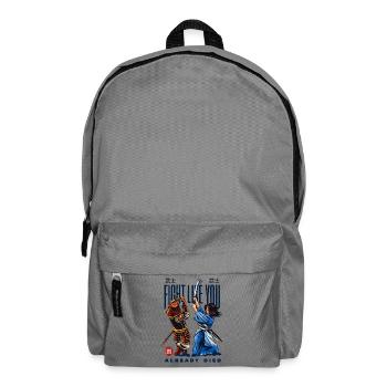 Samurai Duell Fight Like You Already Died - Rucksack - Mittelgrau - Vorne