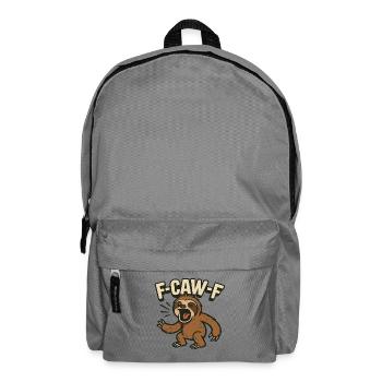F caw F Paresseux, Chemise Fatiguée Amusante - Sac à dos - gris éléphant - Devant