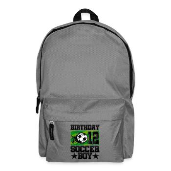 Cadeaux pour le 12e anniversaire de Football garçon 12 ans - Sac à dos - gris éléphant - Devant