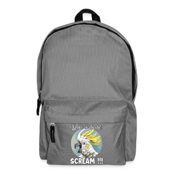 Witziges Kakadu T, schreiender Vogel für Kakadu Me - Rucksack - Mittelgrau - Vorne
