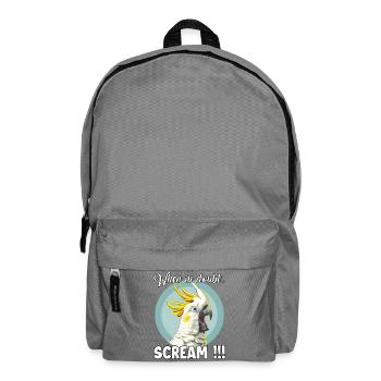 Creative gift for cockatoo and bird lovers - Backpack - elephant grey - Front