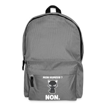Chat grognon MON HUMEUR - Sac à dos - gris éléphant - Devant