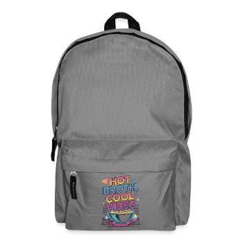 Ramen Hot Broth Cool Vibes Tonkatsu Japanese Food - Rucksack - Mittelgrau - Vorne