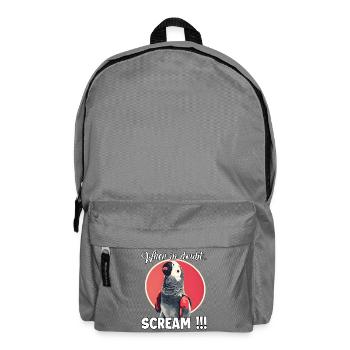 Idée de cadeau humoristique pour les gardiens de perroquets - Sac à dos - gris éléphant - Devant