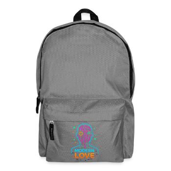 Amour moderne, amour numérique tête néon Saint-Valentin - Sac à dos - gris éléphant - Devant