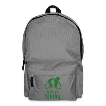 Let's go hiking mountaineer hiker silhouette - Backpack - elephant grey - Front