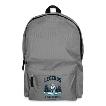 Legends Fish Alone Bigfoot Sasquatch Retro Style - Rucksack - Mittelgrau - Vorne
