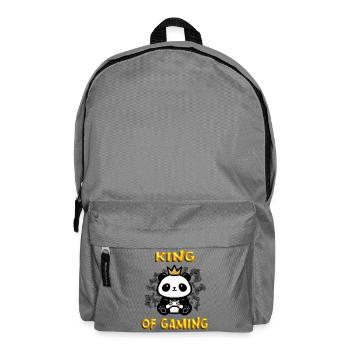 King of Gaming Panda - Backpack - elephant grey - Front