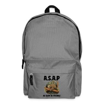 Paresseux au plus vite et aussi lentement que possible - Sac à dos - gris éléphant - Devant