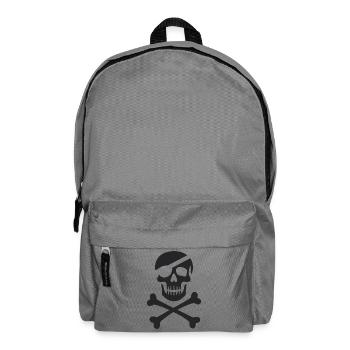 Classic Jolly Roger Pirate Skull - Backpack - elephant grey - Front