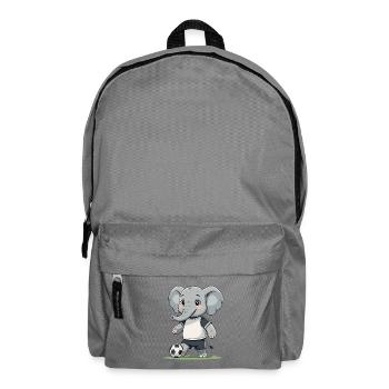 Elefant Fußballkicker - Rucksack - Mittelgrau - Vorne