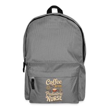 Infirmière pédiatrique Café Enfants Infirmière Amoureuse du café - Sac à dos - gris éléphant - Devant