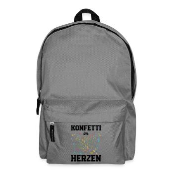 CONFETTI IN THE HEART – Carnival Carnival Party Spruc - Backpack - elephant grey - Front