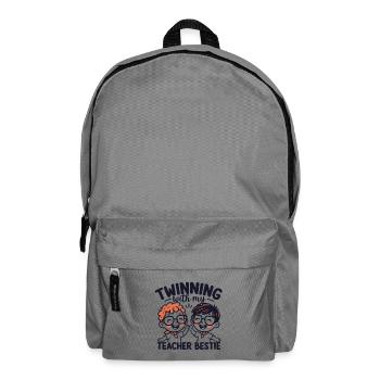 Twinning with My Teacher Bestie  - Backpack - elephant grey - Front