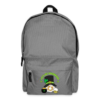 Lass uns den Kleeblatt bekommen, Leprechaun Tee - Rucksack - Mittelgrau - Vorne