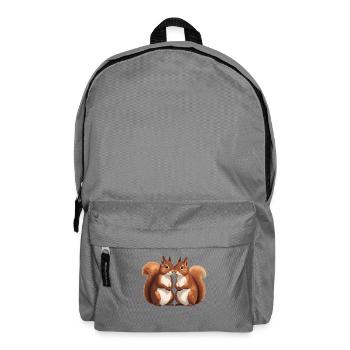 Twin Squirrel Lovers - Backpack - elephant grey - Front
