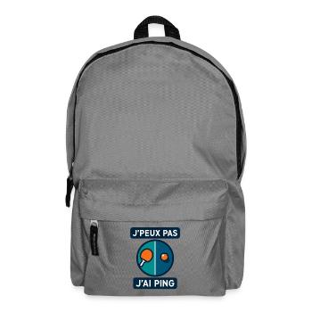 Ich kann nicht, ich ping. - Rucksack - Mittelgrau - Vorne