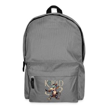 Kobold-Krieger und Würfel - Rucksack - Mittelgrau - Vorne