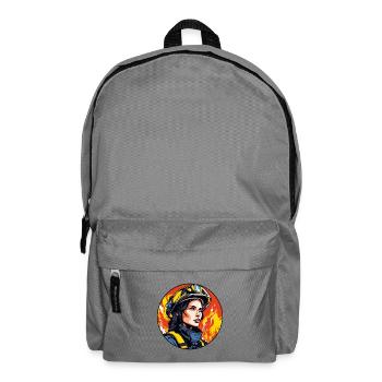 Feuerwehr  Feuerwehrfrau - Rucksack - Mittelgrau - Vorne