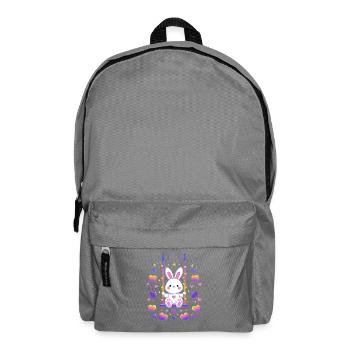 Hasen-Swing mit Herzen - Rucksack - Mittelgrau - Vorne