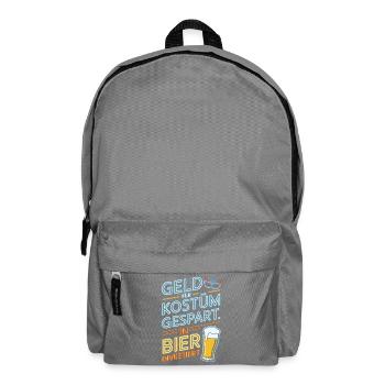 Carnival Money Saved for Costume Beer Booze Party - Backpack - elephant grey - Front