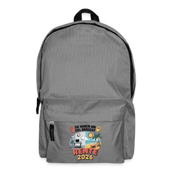 Retraite des pensionnés 2026 Homme & Femme - Sac à dos - gris éléphant - Devant