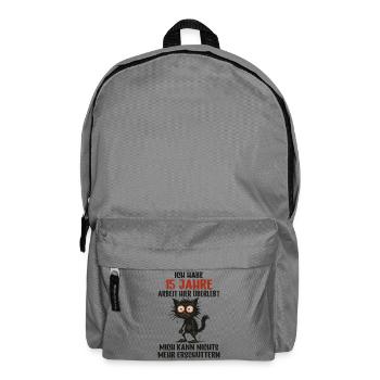15 Year Company Anniversary Service Anniversary Work - Backpack - elephant grey - Front