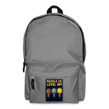 Paddeln hoch, Level Up, Tischtennis. - Rucksack - Mittelgrau - Vorne
