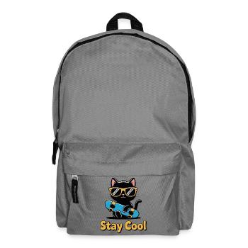Chat patineur Reste Cool - Sac à dos - gris éléphant - Devant